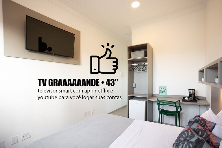 Suíte Compacta e Funcional para Curtos Períodos