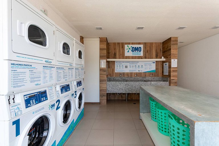 Studio mobiliado c/ garagem e portaria 24h